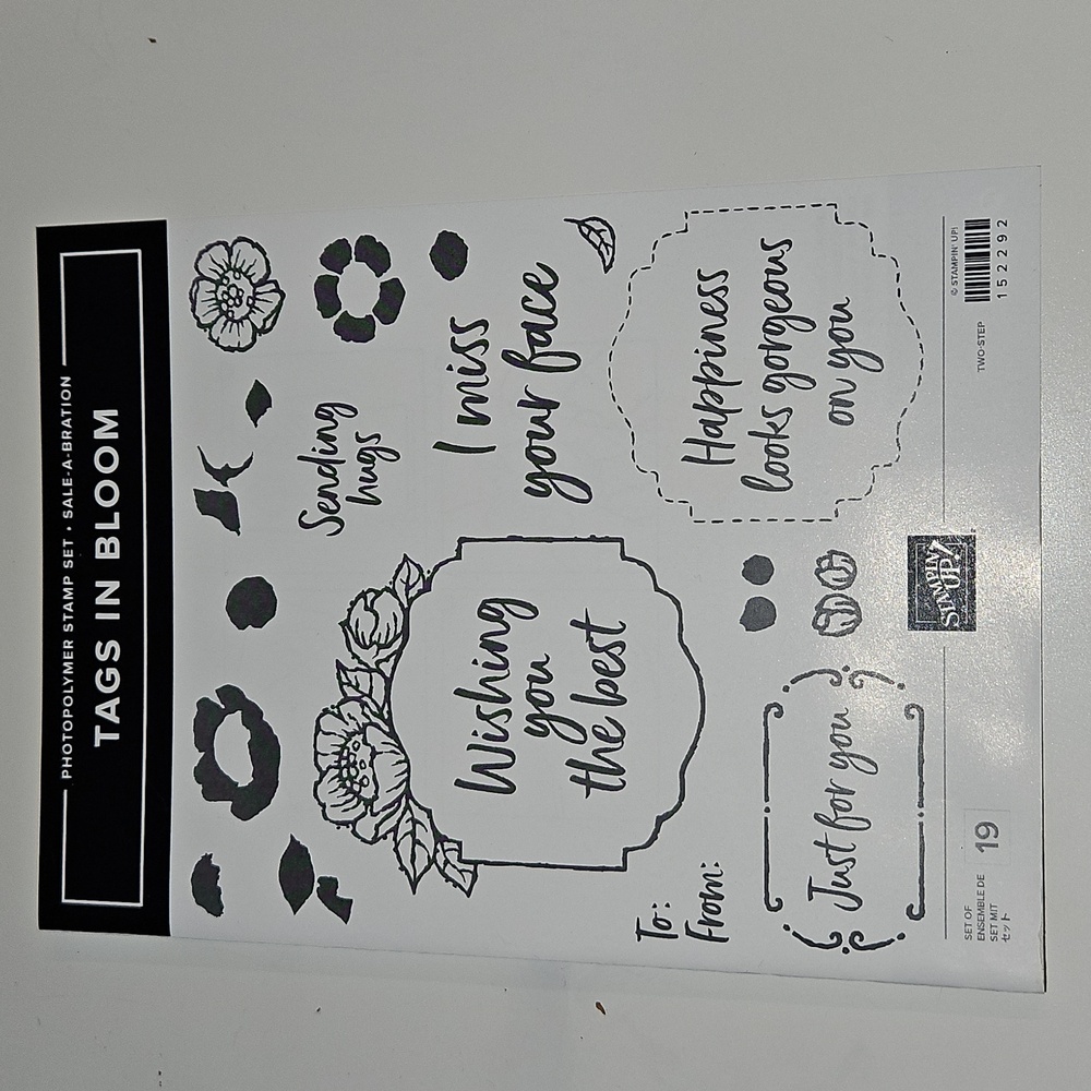Tags in Bloom Photopolymer Stampin Up set